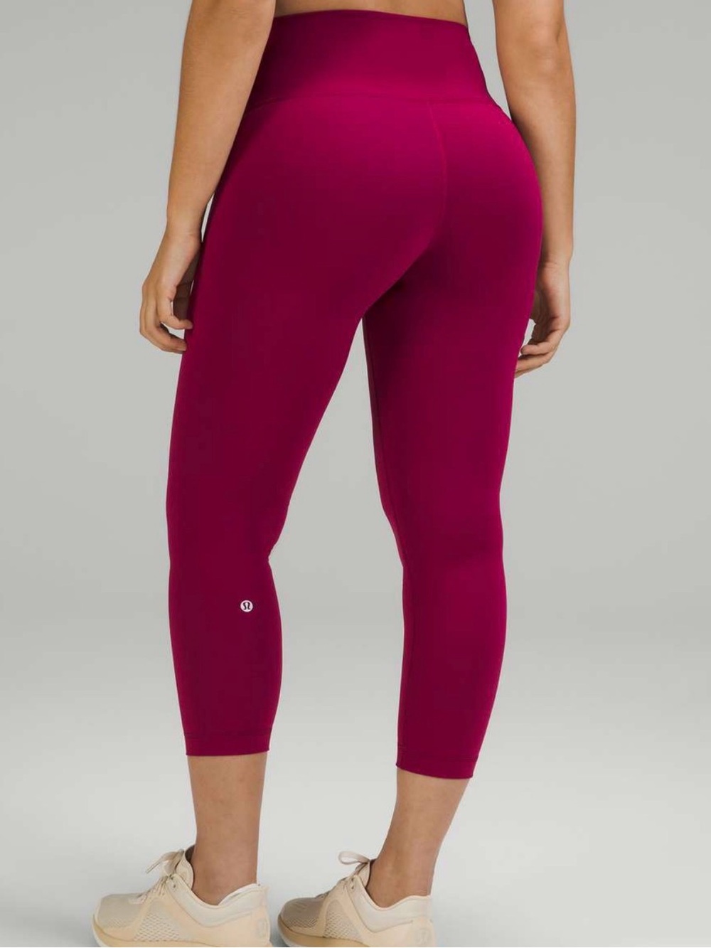 Lululemon Size 6 Wunder Train HR High Rise Crop 23" MGTS Magenta Smoke $98